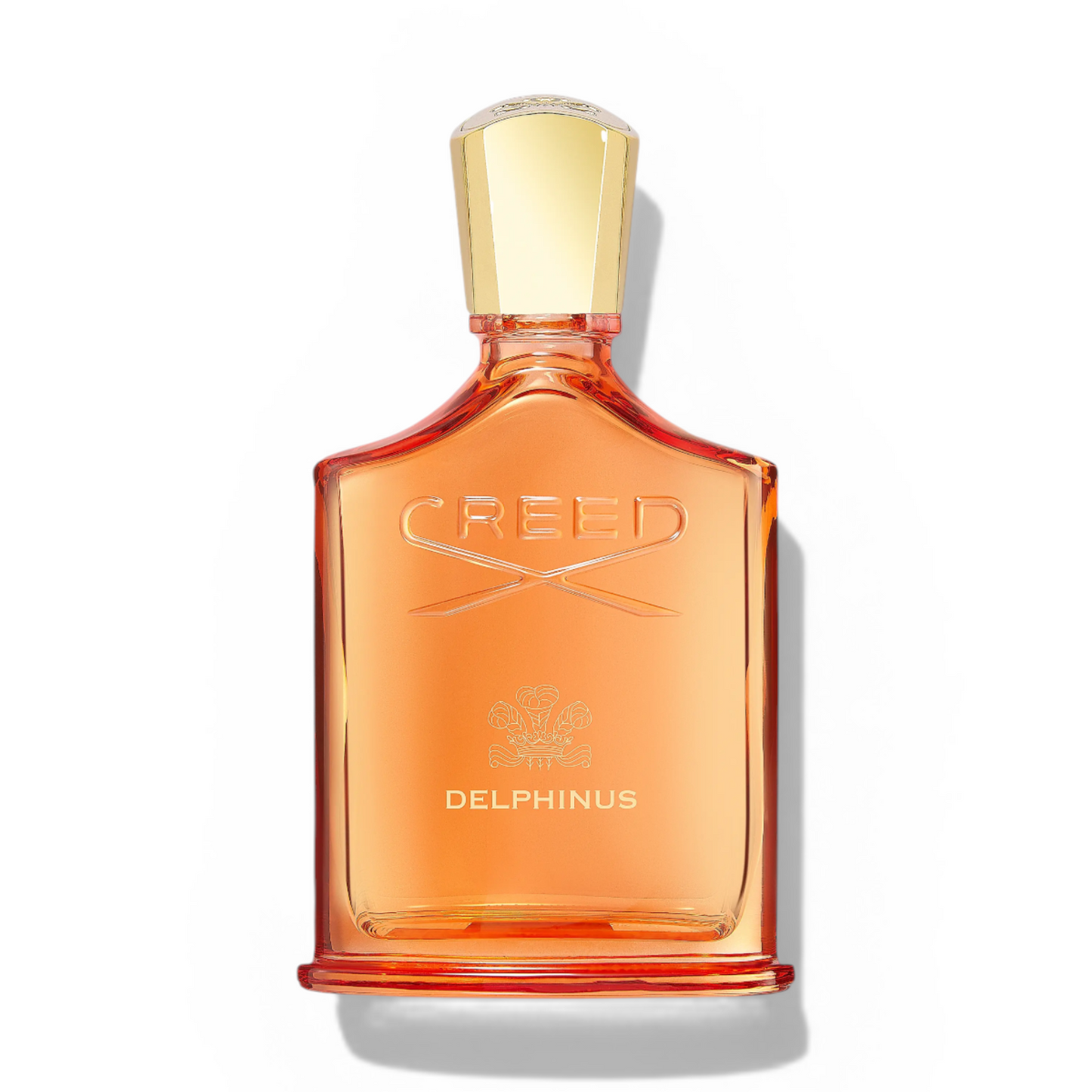 Creed Delphines perfume bottle on a white background