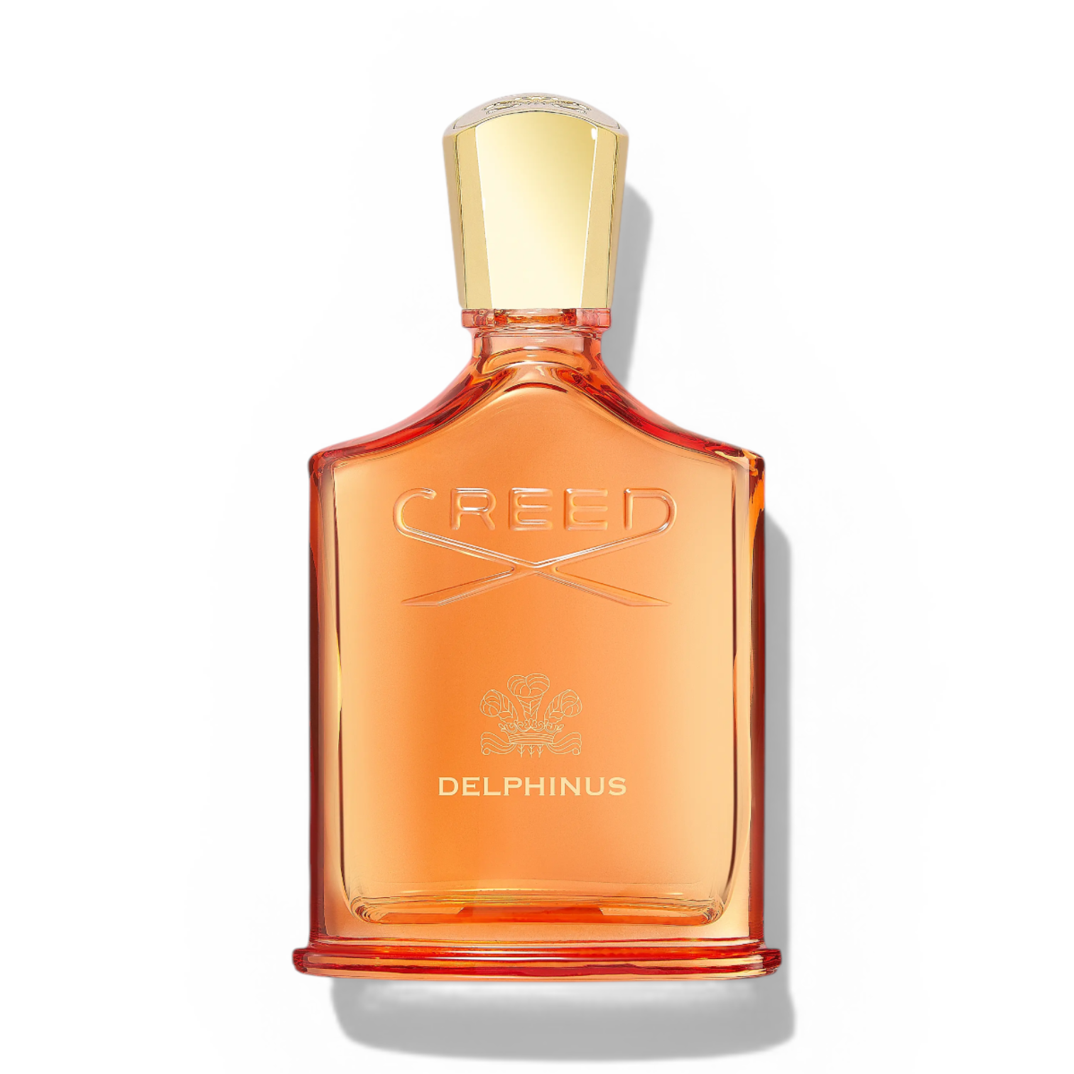 Creed Delphines perfume bottle on a white background